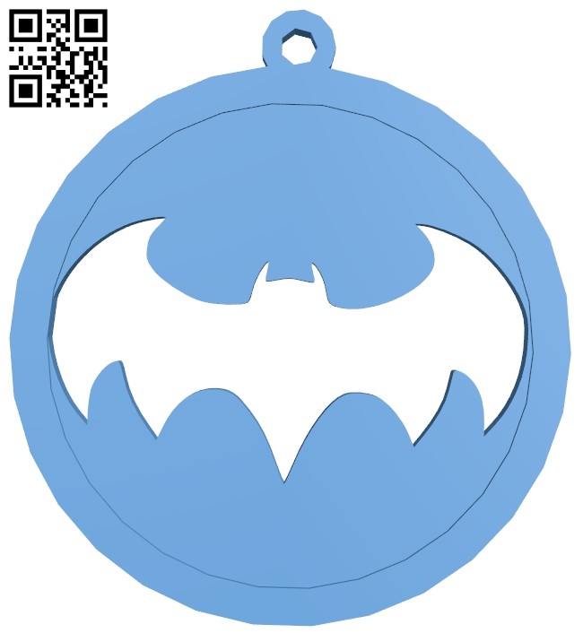 Batman pendant keychain B008591 file stl free download 3D Model for CNC and 3d printer