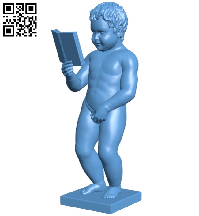 Boy standing pee B008332 file stl free download 3D Model for CNC and 3d printer
