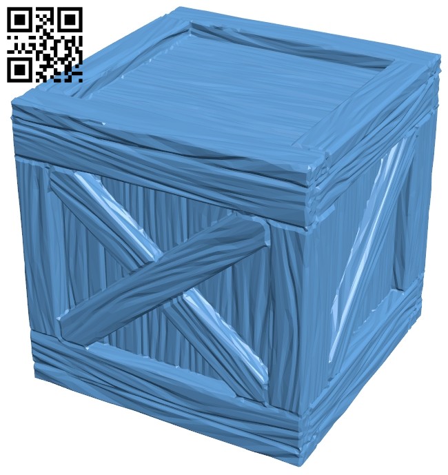 Crate wood box B008403 file stl free download 3D Model for CNC and 3d printer