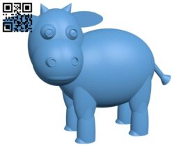 Cute cow B008547 file stl free download 3D Model for CNC and 3d printer