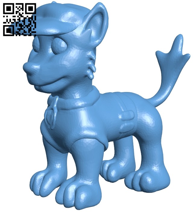 Dog Rocky B008399 file stl free download 3D Model for CNC and 3d printer