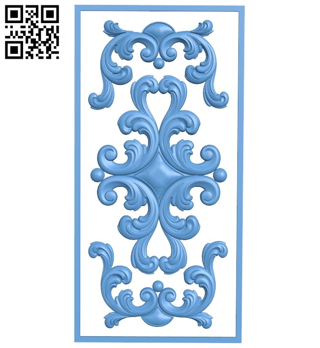 Door pattern A005634 download free stl files 3d model for CNC wood carving