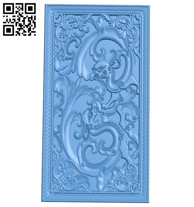 Door pattern A005635 download free stl files 3d model for CNC wood carving