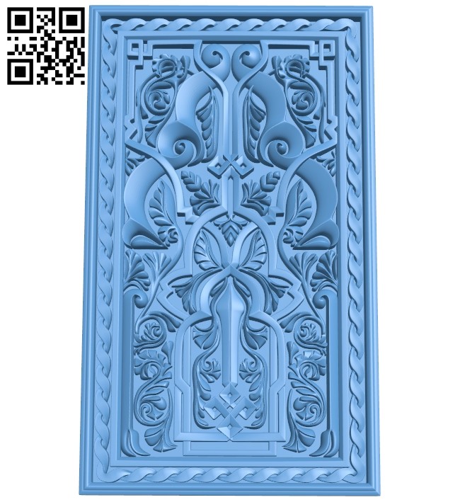Door pattern A005638 download free stl files 3d model for CNC wood carving