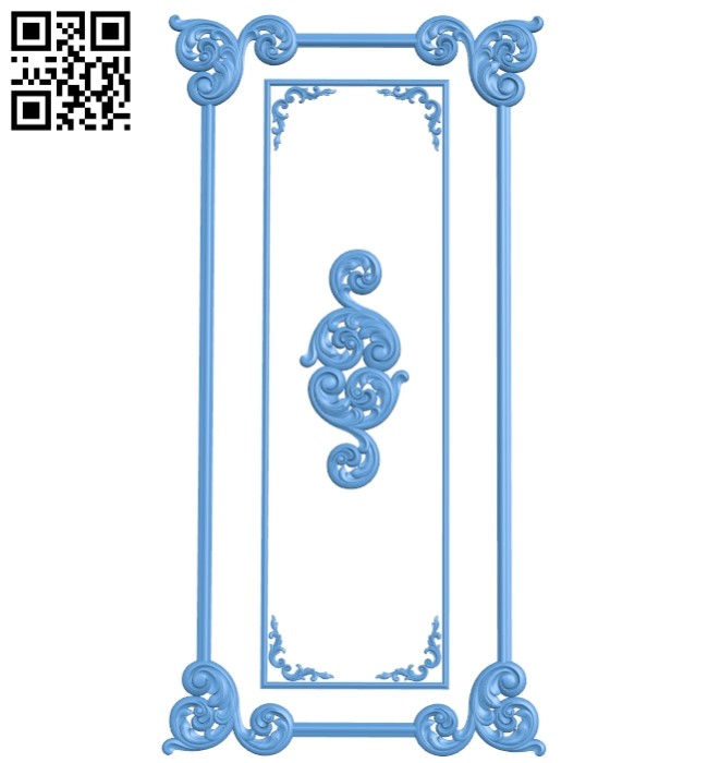 Door pattern A005648 download free stl files 3d model for CNC wood carving