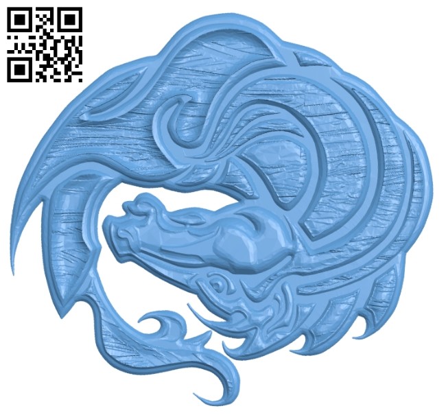 Dragon pattern A005467 download free stl files 3d model for CNC wood carving