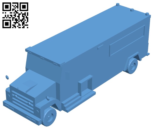 FBI Truck B008394 file stl free download 3D Model for CNC and 3d printer