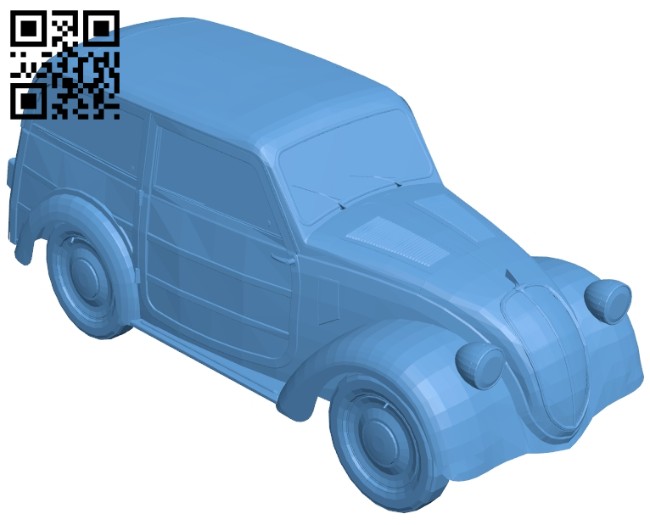 Fiat Topolino - old car B008433 file stl free download 3D Model for CNC and 3d printer