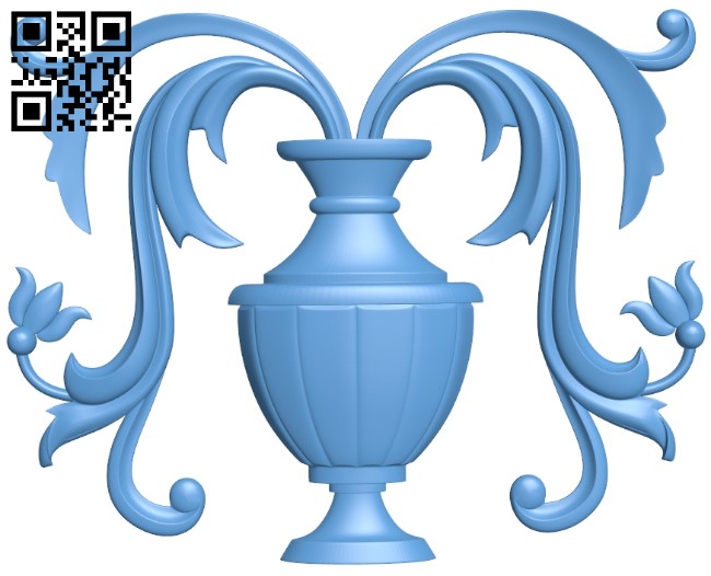 Flower vase pattern A005435 download free stl files 3d model for CNC wood carving