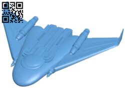 Flying wing – ship B008460 file stl free download 3D Model for CNC and 3d printer