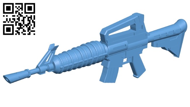 Fortnite assault rifle - gun B008566 file stl free download 3D Model for CNC and 3d printer