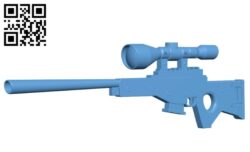Fortnite sniper rifle B008524 file stl free download 3D Model for CNC and 3d printer