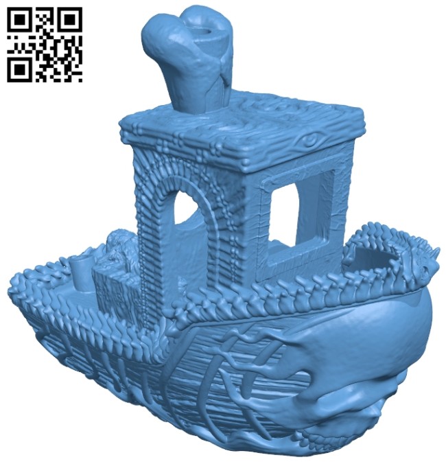 Ghost ship benchy B008518 file stl free download 3D Model for CNC and 3d printer