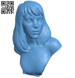 Girl bust B008339 file stl free download 3D Model for CNC and 3d printer