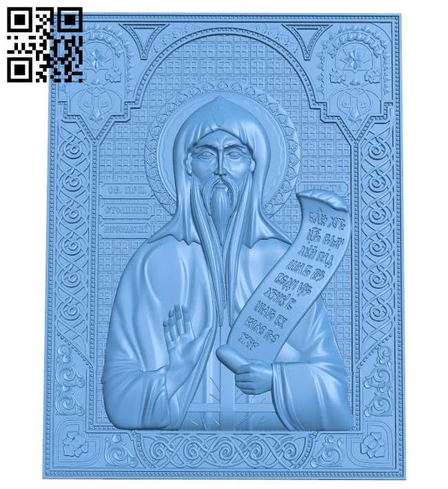 Icon Nikita the Stylite A005540 download free stl files 3d model for CNC wood carving