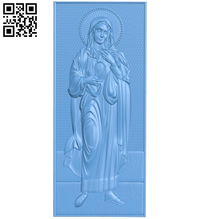 Icon Saint Mary A005538 download free stl files 3d model for CNC wood carving