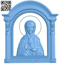 Icon Saint Matrona A005445 download free stl files 3d model for CNC wood carving