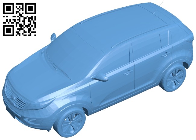 Kia Sportage - car B008489 file stl free download 3D Model for CNC and 3d printer