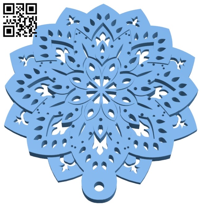 Mandala pendant B008422 file stl free download 3D Model for CNC and 3d printer