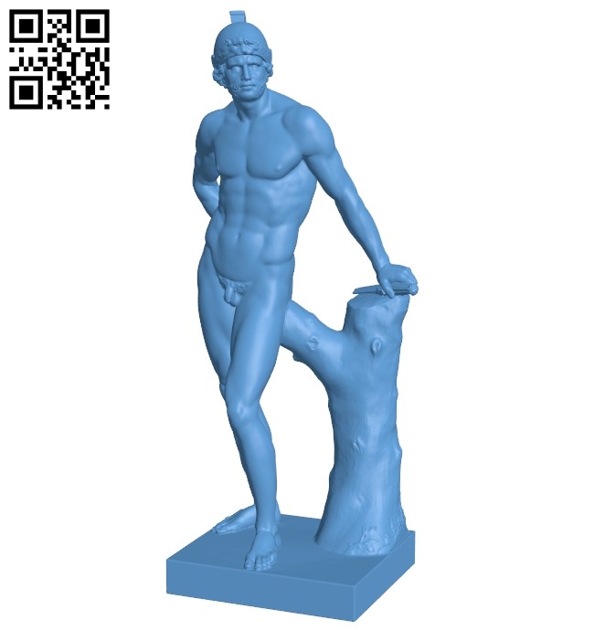 Mars war god statue B008405 file stl free download 3D Model for CNC and 3d printer