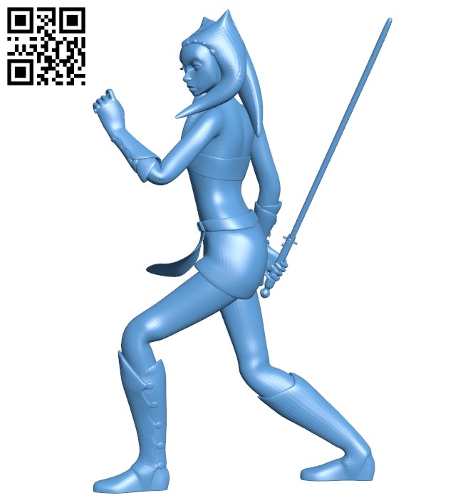 Miss Ahsoka Tano B008604 file stl free download 3D Model for CNC and 3d printer