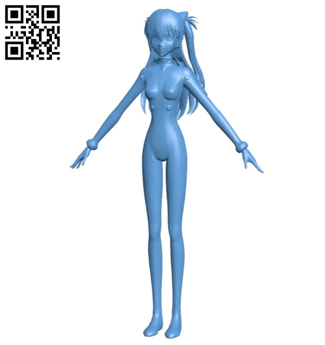 Miss Asuka langley soryu B008589 file stl free download 3D Model for CNC and 3d printer