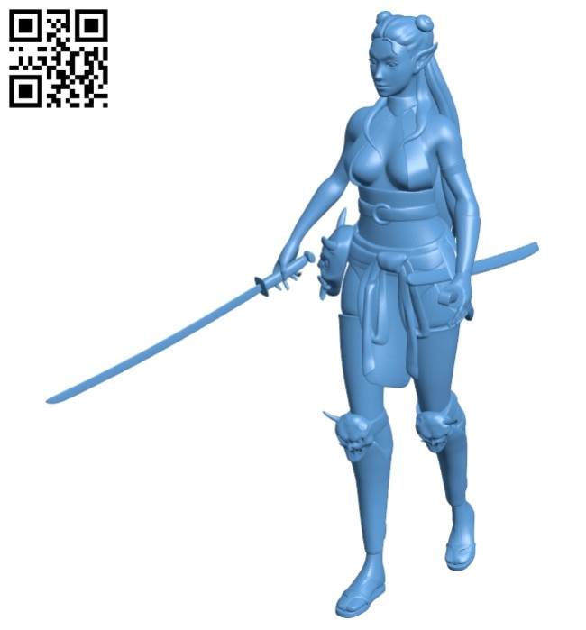 Miss Elf hunter B008379 file stl free download 3D Model for CNC and 3d printer