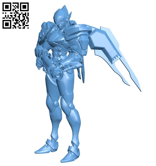 Miss Pharah B008435 file stl free download 3D Model for CNC and 3d printer