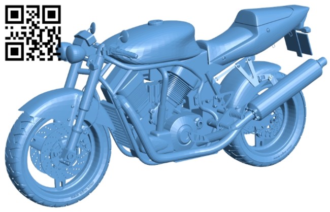 Motorcycle suzuki street fighter B008560 file stl free download 3D Model for CNC and 3d printer
