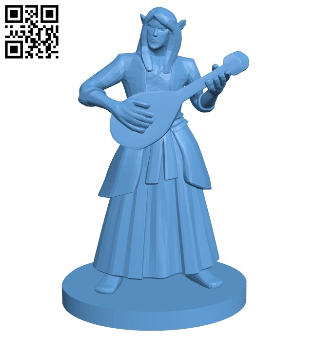 Mrs Elven Bard B008558 file stl free download 3D Model for CNC and 3d printer