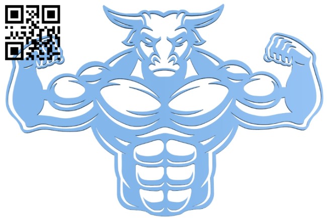 Muscle bull B008474 file stl free download 3D Model for CNC and 3d printer
