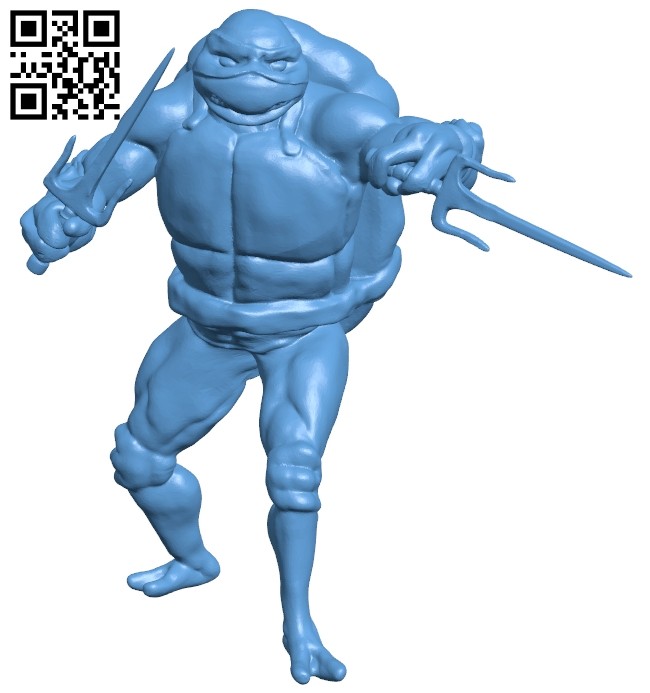 Ninja Turtles - Raph B008501 file stl free download 3D Model for CNC and 3d printer