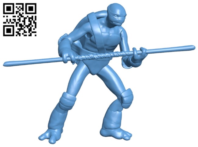 Ninja turtles holding sticks B008542 file stl free download 3D Model for CNC and 3d printer