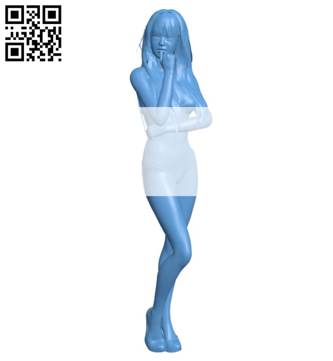 Orange bikini - woman B008506 file stl free download 3D Model for CNC and 3d printer