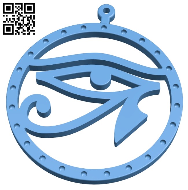 Pendant eye of horus B008509 file stl free download 3D Model for CNC and 3d printer