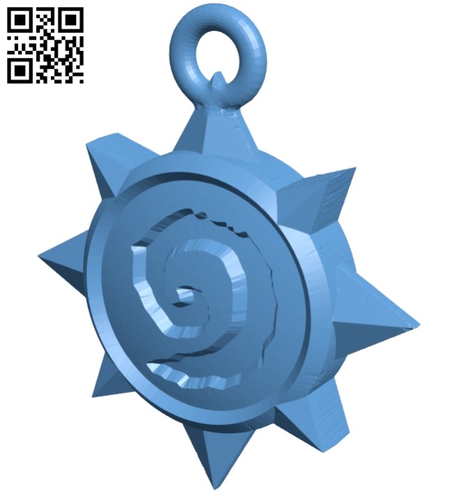 Pendant shaped game icon B008550 file stl free download 3D Model for CNC and 3d printer