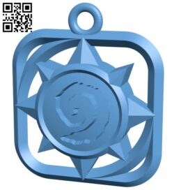 Pendant shaped game icon B008551 file stl free download 3D Model for CNC and 3d printer