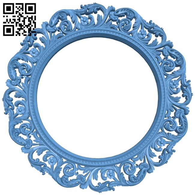 Picture frame or mirror - circle A005623 download free stl files 3d model for CNC wood carving