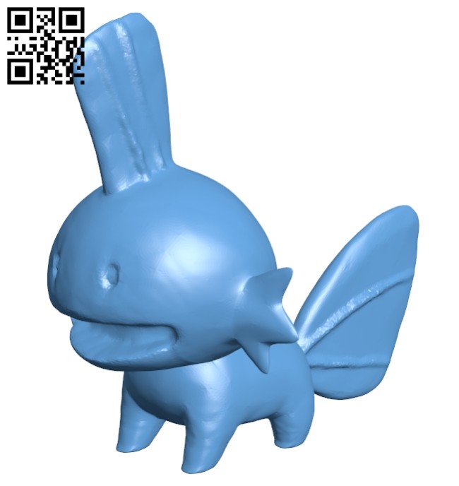 Pokemon mudkip B008552 file stl free download 3D Model for CNC and 3d printer