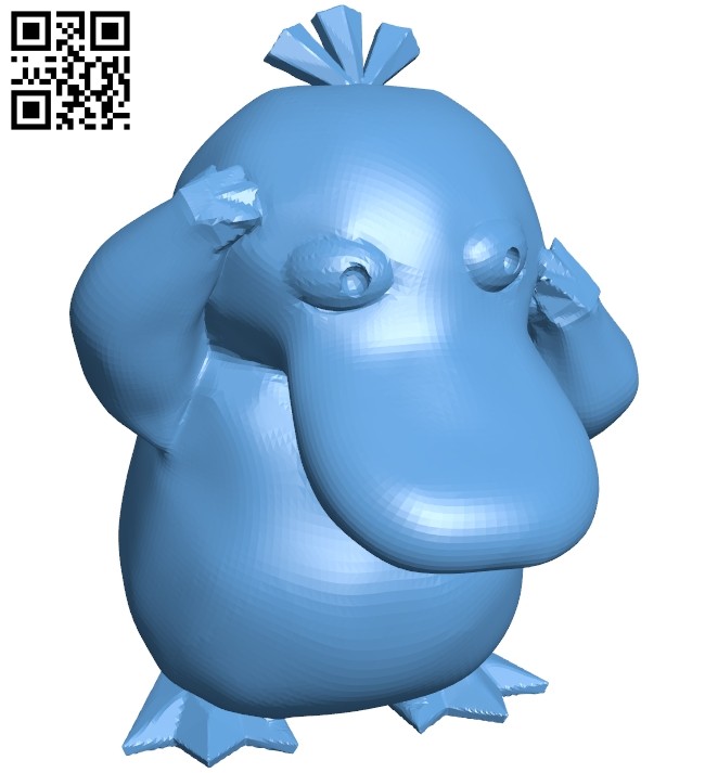 Psyduck - pokemon B008535 file stl free download 3D Model for CNC and 3d printer