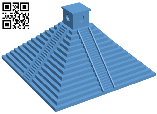 Pyramid of the maya - house B008477 file stl free download 3D Model for CNC and 3d printer