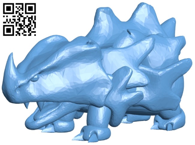 Rhyhorn - pokemon B008441 file stl free download 3D Model for CNC and 3d printer