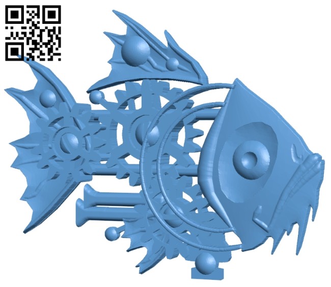 Robot Fish B008383 file stl free download 3D Model for CNC and 3d printer