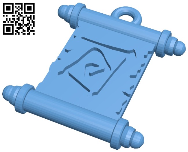 Roll-mail pendant B008404 file stl free download 3D Model for CNC and 3d printer