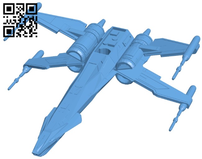 Ship T-85 X-Wing B008484 file stl free download 3D Model for CNC and 3d printer