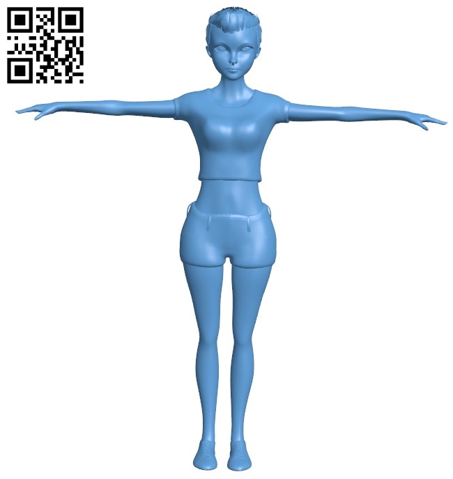 Simple girl B008488 file stl free download 3D Model for CNC and 3d printer