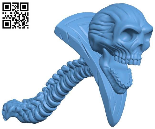 Skull wand B008504 file stl free download 3D Model for CNC and 3d printer
