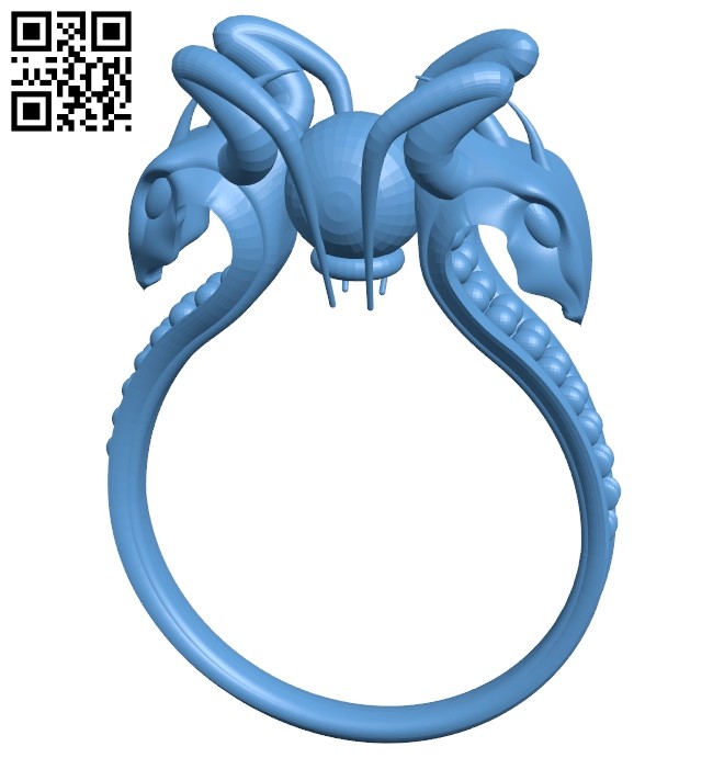 Snakes ring B008595 file stl free download 3D Model for CNC and 3d printer