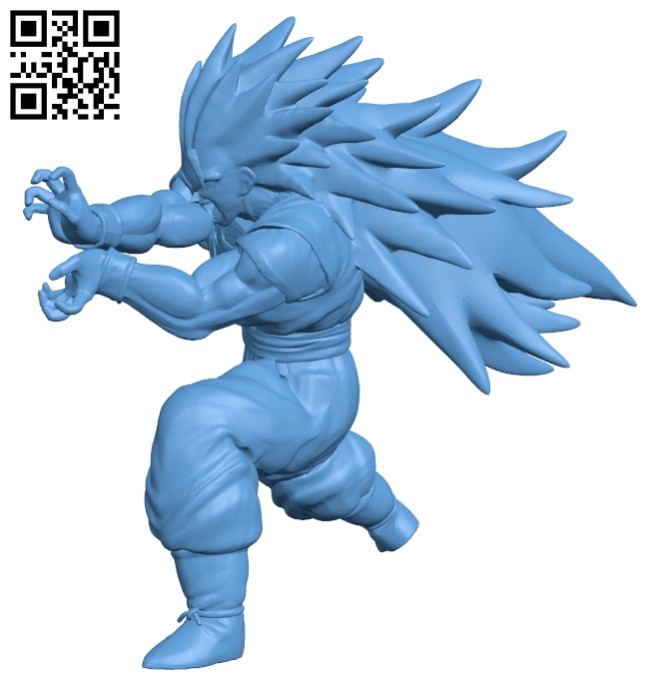 Son Goku - Dragon ball B008585 file stl free download 3D Model for CNC and 3d printer