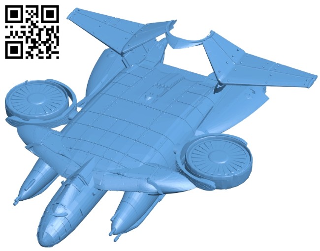 Squat heavy gyrocopter - ship B008590 file stl free download 3D Model for CNC and 3d printer